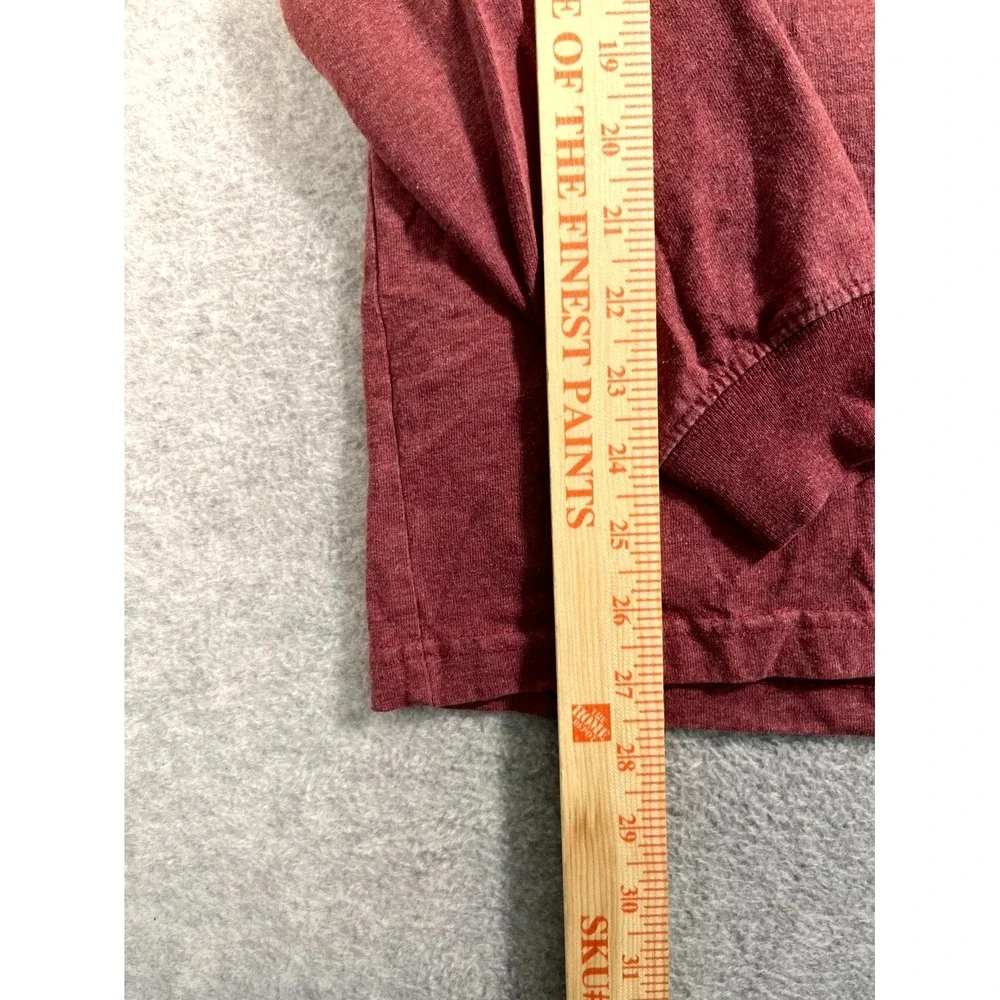 Carhartt Shirt Mens Small Red Cotton Graphic Logo Crew Neck Long Sleeve‎ Casual